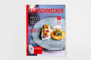 Der Feinschmecker Februar 2020 Cover. Ausgabe Innenteil. Die Datei ist ein Foto im JPEG-Format.