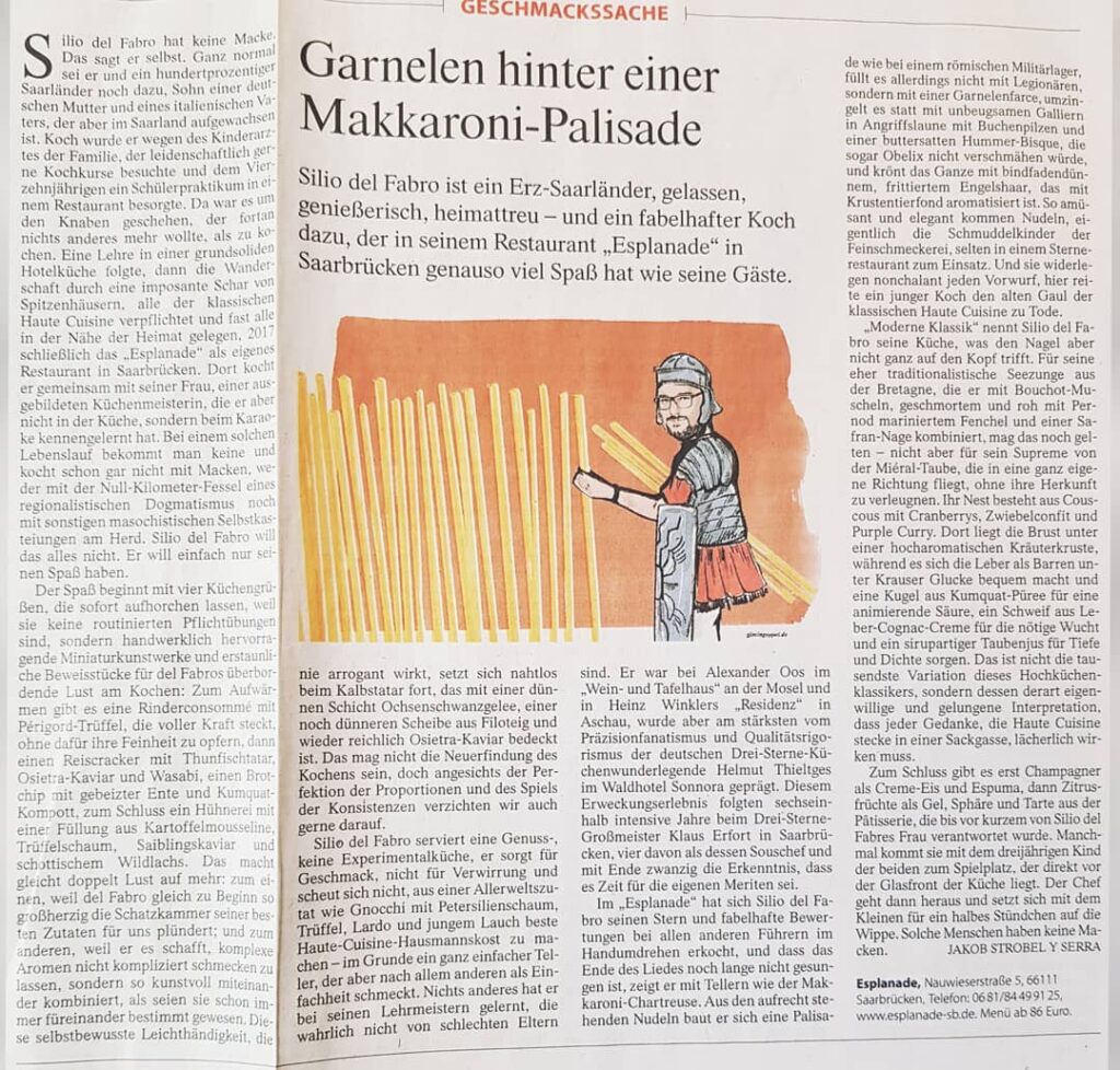 Silio Del Fabro in der Frankfurter Allgemeine Zeitung von Februar 2020. Die Datei ist ein Foto im JPEG-Format.