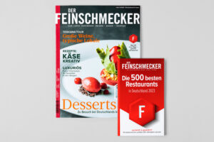 Der Feinschmecker Februar 2023 Cover. Die Datei ist ein Foto im JPEG-Format.